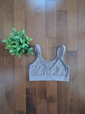 4/$25 MAUVE RIBBED DOUBLE SIDED BRALETTE TOP